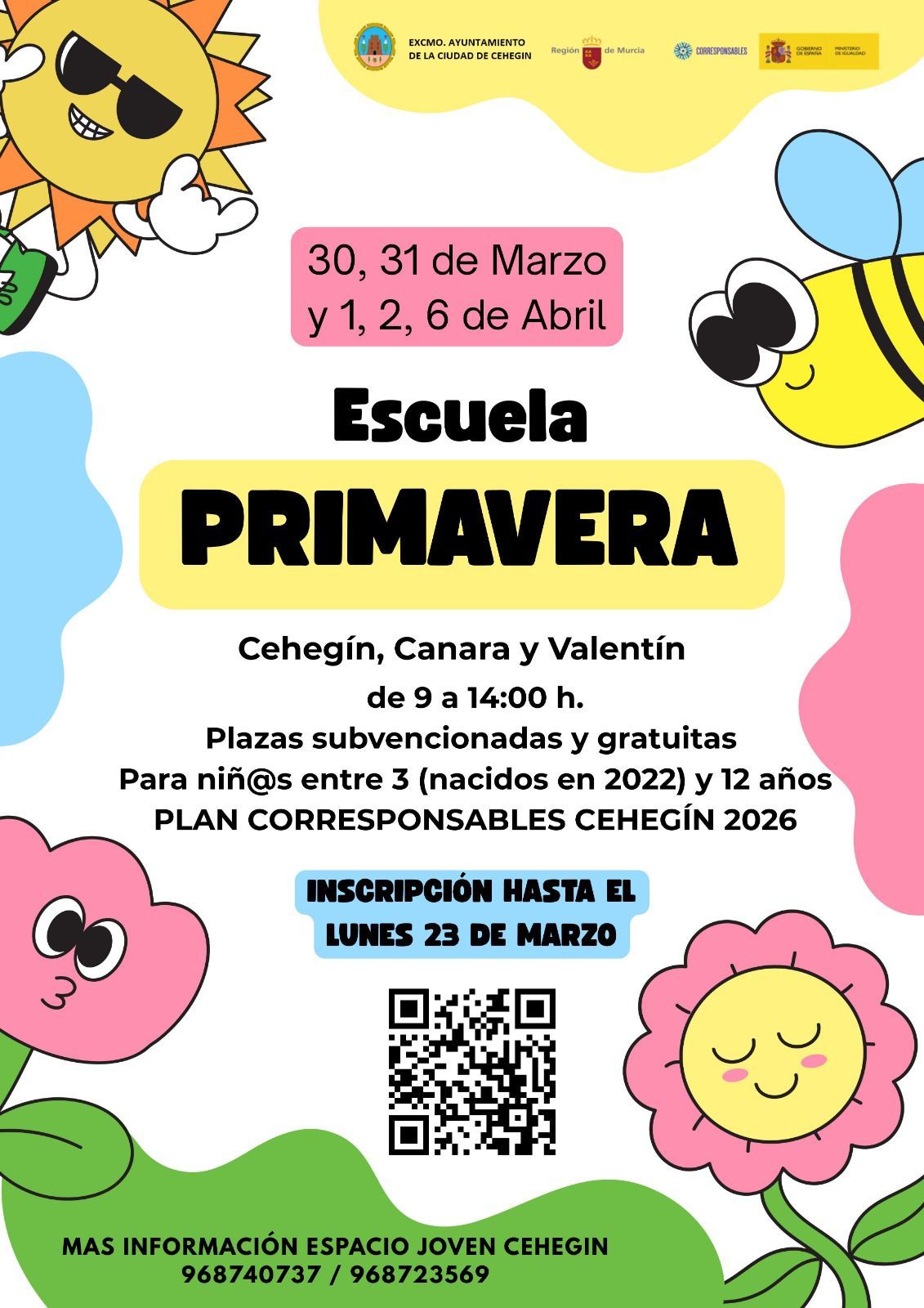 🌸 ESCUELA DE PRIMAVERA – CEHEGÍN 2026 🌸