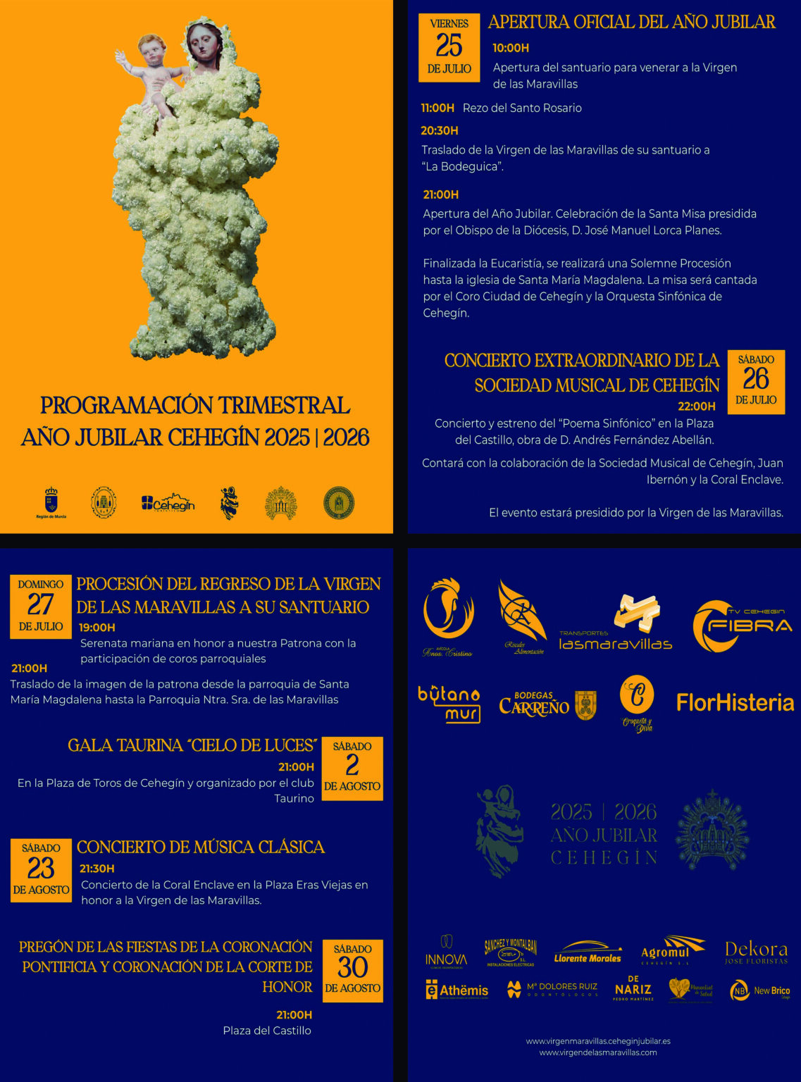 Cehegín celebrará con solemnidad los 300 años de la llegada de la Virgen de las Maravillas con la Apertura Oficial del Año Jubilar