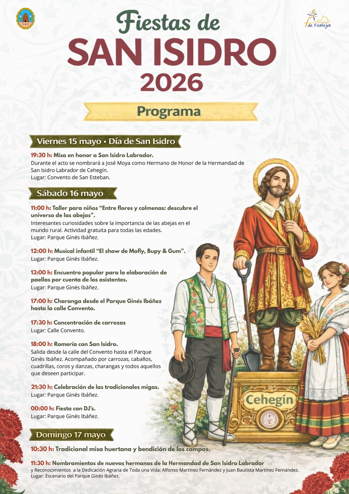 Cehegín presenta las Fiestas de San Isidro 2026