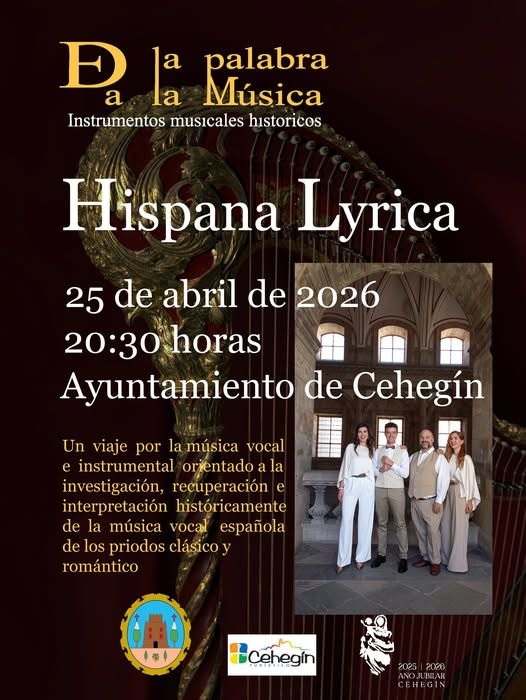 Cehegín inaugura las actividades paralelas de la exposición “De la palabra a la música” con un concierto de Hispana Lyrica