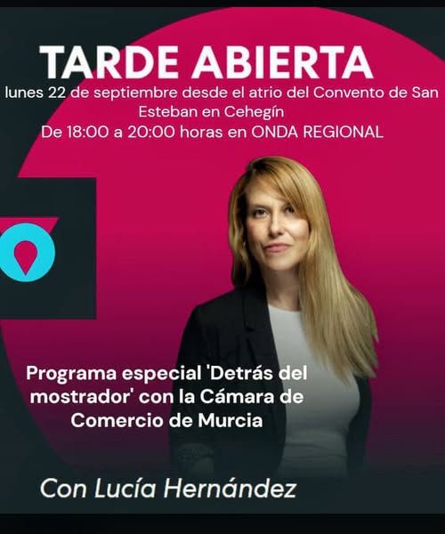 arde Abierta se traslada hoy a #cehegin con un programa especial de Detrás del Mostrador con Onda Regional