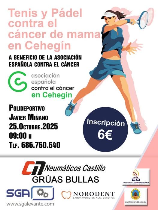 Torneos de Tenis y Pádel Contra el Cáncer de Mama