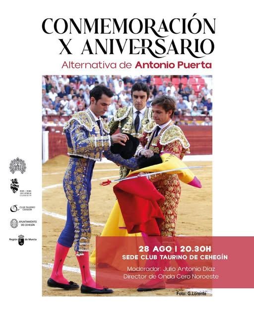 CONMEMORACIÓN X ANIVERSARIO DE LA ALTERNATIVA DE ANTONIO PUERTA