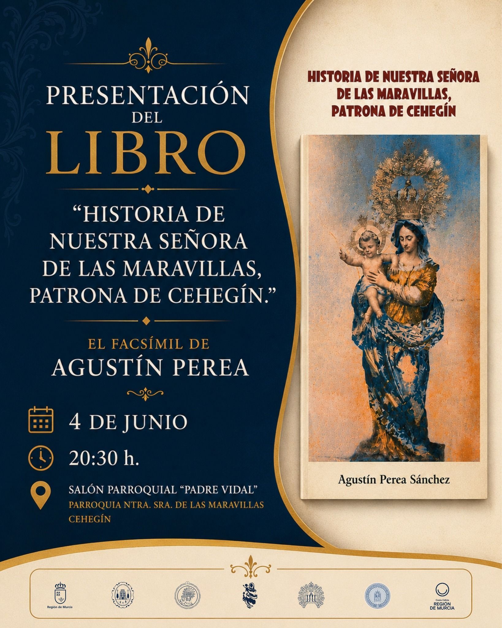 Cehegín presenta el facsímil de la histórica obra de Agustín Perea sobre la Virgen de las Maravillas