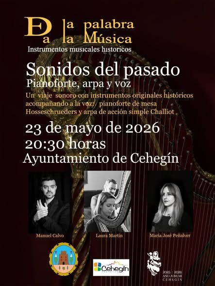 “Sonidos del pasado” protagonizará el segundo concierto del ciclo “De la palabra a la música” en el Ayuntamiento de Cehegín